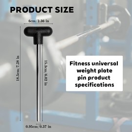 YGHSZ Weight Stack Pin for Gym Machines – Heavy Duty T-Shaped Drop Set Pins, Compatible with Most Weight Machines (Loading Pin, Gym Pin Extender)