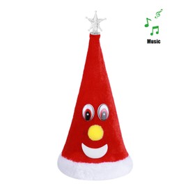 Dancing Christmas Decoration Christmas Tree Decoration Funny Ornament Wobbly Swinging Xmas Tree Artificial Table Decoration Luminous Prop Christmas Fun 15 cm