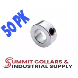 SUMMIT COLLARS 3/16" SHAFT SOLID STEEL (50 PCS) ZINC PLATED SET SCREW COLLAR STOP