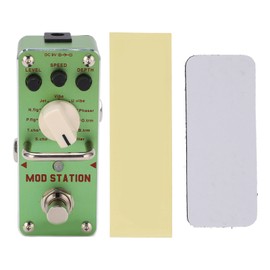Guitar Effect Pedal MOD STATION 11 Effects Modulation Ensemble with Metal Shell Green