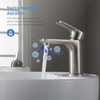 KIBI Tender Brushed Nickel Bathroom Sink Faucet with Pop-Up Drain