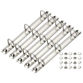 PATIKIL A5 3 Hole Ring Binder Mechanisms, 5 Set 0.79" D Ring Replacement Binder Planner Loose Leaf Binding Spines for Organizers DIY Fill Paper Storage Folder Accessories, 20mm Silver Tone