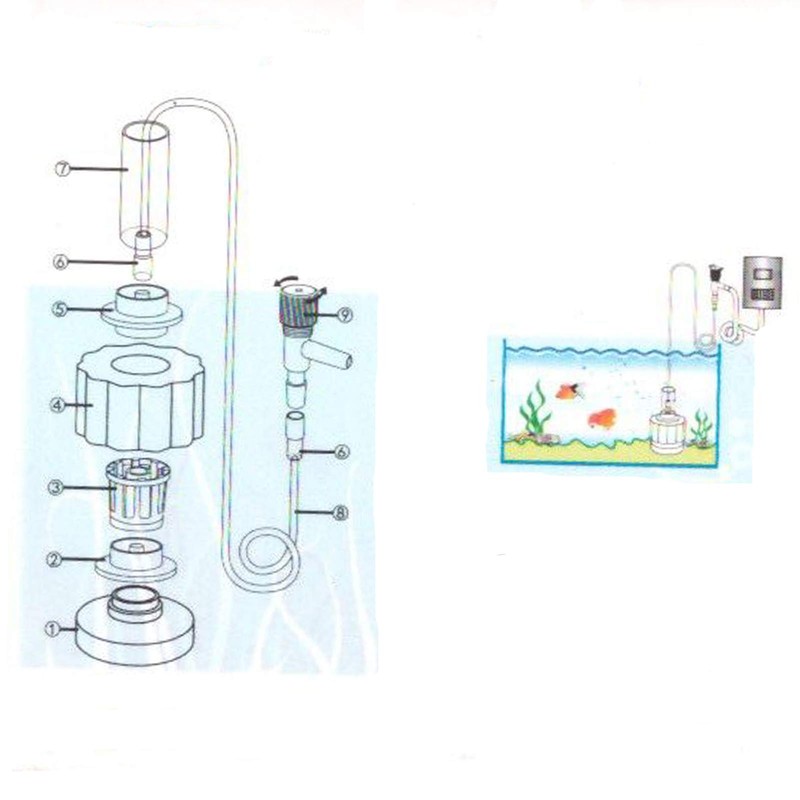 AQUANEAT Mini Aquarium Sponge Filter, Quiet Fish Tank Bio Foam