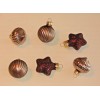 Unbranded Glass Christmas Mini Ornaments Silver Forest Round Finial Star