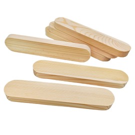 Unfinished Wooden Blocks, Oval Wooden Boards for Crafts, Blank, Whittling Wood Blocks for Engraving, Wood Burning, Painting (25 x 5 x 2 cm/6 Pack)