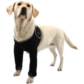 Kercynar Dog Recovery Sleeves, Cone Collar Alternative, Reflective Material Design Abrasion Resistant Dog Recovery Suit, Washable 3mm Thick and Waterproof, Pets Sleeve Anti Licking Wounds and Keep Dry