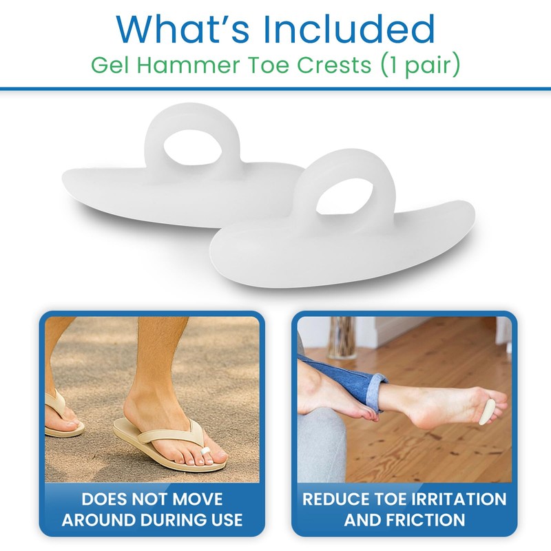 VIVEsole Hammer Toe Crest Cushion & Buttress Pad - Reduces