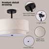 Aufrichting Drum Semi Flush Mount Ceiling Light, 16 inch 3