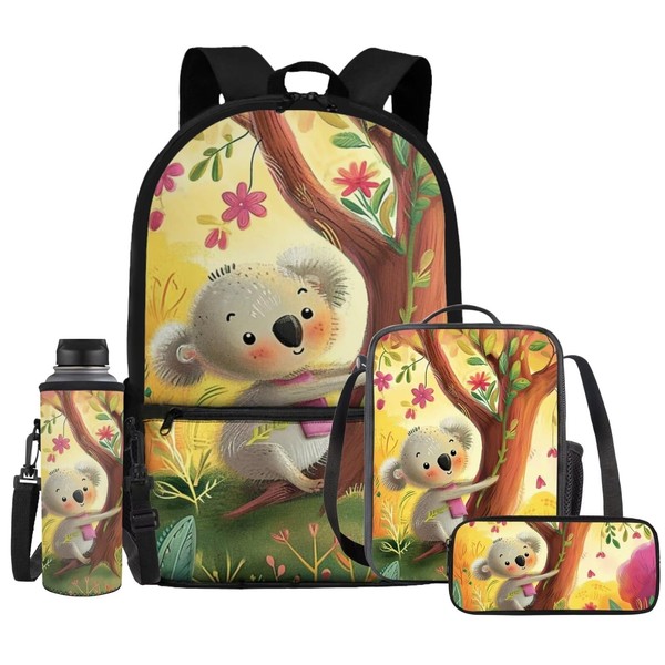 Guosanchn Sloth Kids Backpack with Lunch Box Girls 1 Grade/2Nd