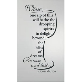 Wine one sip of This... John Milton Vinyl Decal Home Décor