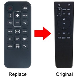 AIDITIYMI Replace Remote Control Compatible with Klipsch BAR 48 600 800 BAR48 BAR-48 Soundbar Sound Bar Speaker Home Theater Cinema System