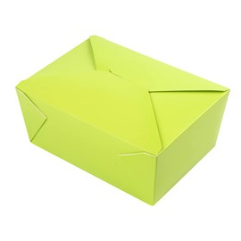 Restaurantware Bio Tek 98 Ounce Take Out Boxes 200 To Go Lunch Boxes - Tab-Lock Closure Heat-Tolerant Green Paper Disposable Lunch Boxes Greaseproof For Hot And Cold Foods