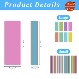 Zoyiancy 16pcs Reading Trackers for Kids, Colored Overlay Highlight Bookmark Strips for Students, Reading Assistance Tools for Dyslexia Tools Visual Stress irlens Syndrome ADHD(16 Styles)