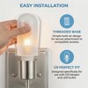 LIFEHIM G9 Glass Bulb Cover, Frosted Borosilicate Light Shade Replacement,
