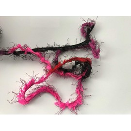 Crystal Palace Yarns Punk 9657D "Rio Red" Pink Purple Black Red Poof Eyelash 50 Gram 55 Yards