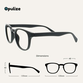 OPULIZE POP Reading Glasses for Women Men,Scratch Resistant Round Matt Frame with Spring Hinges, Grey +1.00 (Pack of 2)