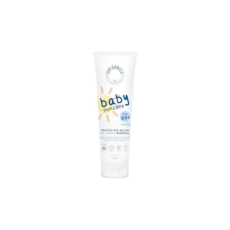 OH! GANICS Bloqueador Mineral en Crema para Bebé 250 gr