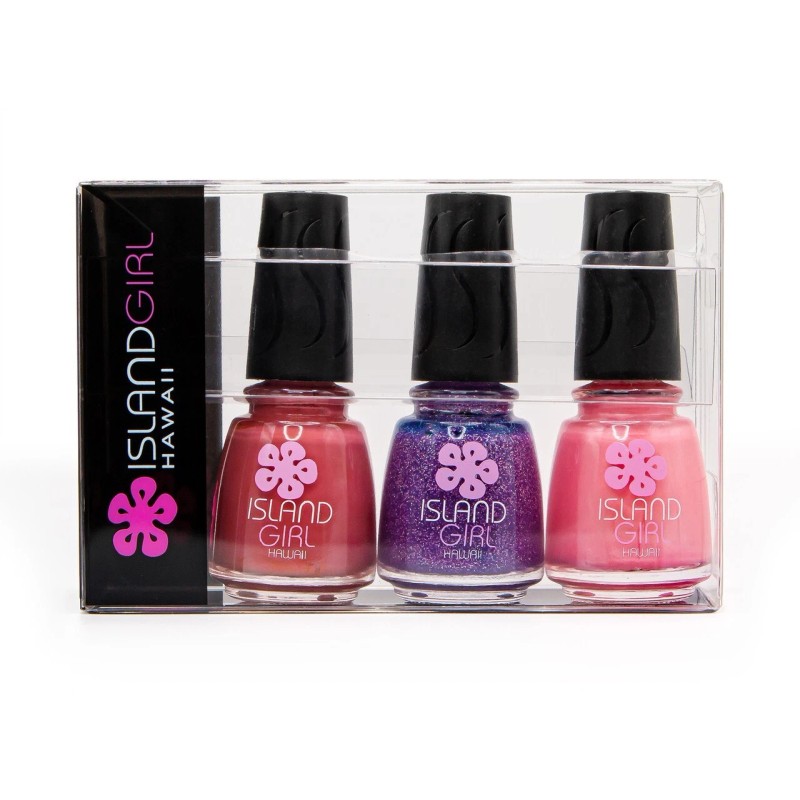 Island Girl® Hawaii 3 Pack Nail Color Set: Pink/Purple