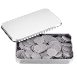 200 PCS 5/8 Pipe Screens - 100% Stainless Steel, 0.625 inch Metal Screens with Flat Storage Box