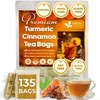 FreshDrinkUS, Premium 135 Turmeric Cinnamon Tea Bags, 100% Natural, Blend