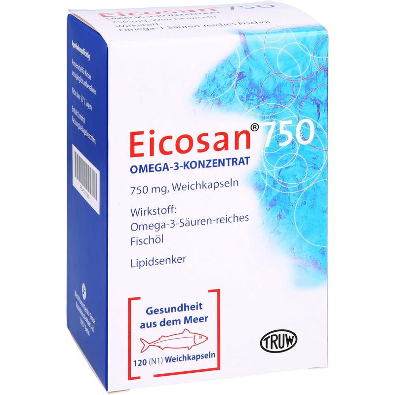 EICOSAN 750 Omega-3 Concentrate Soft Capsules Pack of 120