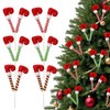 6 PCS Christmas Elf Legs Picks Xmas Tree Topper Decorations,