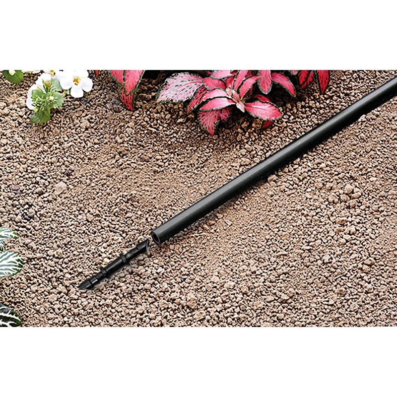 Mini Skater 5mm (Dia) Black Hard Plastic Straight Barbed Connectors,