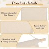 LXUEJIE 2 Pcs Blank Pennant Flag, Cotton Canvas DIY Banner,