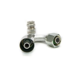 Vintage Air 35542-VUG 8-135 Degree Beadlock O-Ring Fitting with 134a Service Port