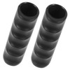2Pcs Black Pvc Trolley Handle Grips - Comfortable Non-Slip Wheelchair