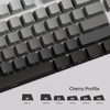 Veekos Black Gradient PBT Keycaps Set, Side Print Cherry Profile
