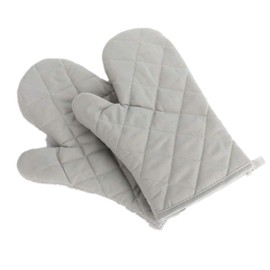 Voarge Oven Gloves, Heat Resistant Oven Gloves, Thickened Heat Resistant Oven Gloves, Pot Holder, Baking Gloves, 1 Pair (Grey)