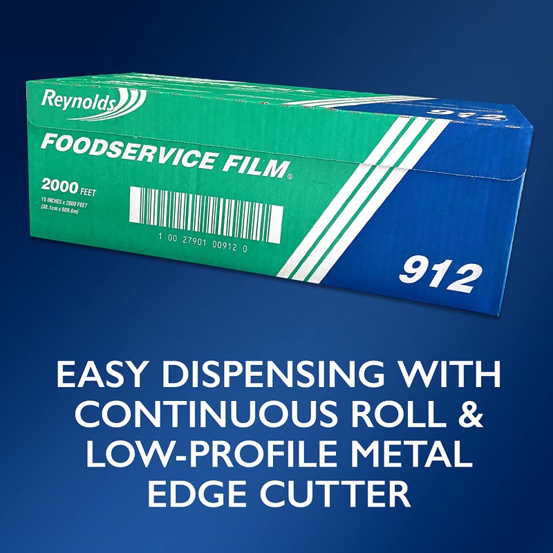 Reynolds Foodservice Plastic Wrap Film, 2000 Foot Roll