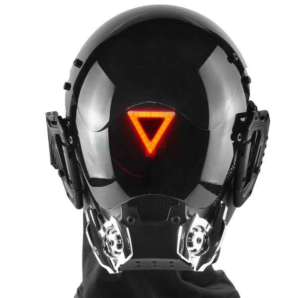 Cyberpunk Mask with LED, Vertex Future Helmet, Glowing Masks for