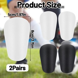 JIYIN 2 Pairs Mini Football Shin Pads, 9 x 4 cm Mini Shin Pads for Football Mini Shin Pads Football Protective Accessories Small Shin Pads for Children Boys Girls