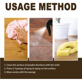 Beeswax Wood Polish, Multifunctional Natural Beeswax Spray for Kitchen Living Room Furniture Polish and Cleaner Care.(1Pcs)