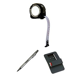 FastCap ProCarpenter Metric/Metric Reverse Flatback Measuring Tape with Lever Action Belt Clip and Dual Locking System - Includes Belt Clip and Pencil - 16 Foot - FASTC-3L