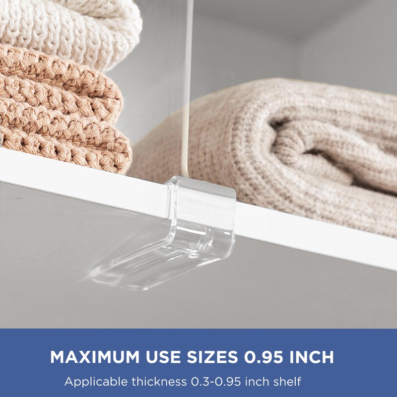 Famyards 16 Pack 12 Inches [Extra Tall Version] Clear Shelf