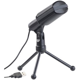 auvisio Condenser Microphone: Professional USB Condenser Microphone for Studio Recording, Mini Tripod (Mic, PC Microphone, Laptop Table)