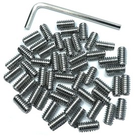 ZDingTech 50pcs Set Screws 8-32 x 3/16 inch 304 Stainless Steel Allen Head Hex Hexagon Socket Set Screws with 5/64 Allen Wrench,Set Grub Screws Hex Allen Head Socket Set Screws.(3/16" Length)