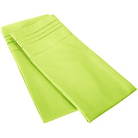 Elegant Comfort 2-Piece 1500 Thread Count Egyptian Quality Ultra Soft Wrinkle, Fade, Stain Resistant Pillowcases, King Size, Lime-Neon Green