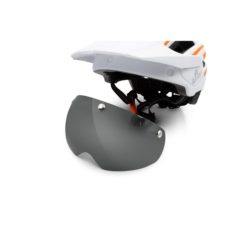 Urban Prime Unisex - Adult Helmet, White/Orange, L