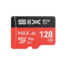 SIX M200 128GB Micro SD Card Read Up to 190MB/s for 4K UHD Continuous Recording - A2, U3, V30 microSDXC Memory Card 128GB with Adapter for Action Cameras, Drones, Gaming Consoles, Dash Cams, Phones