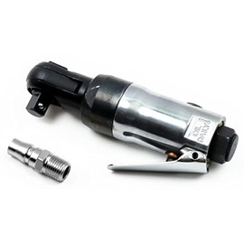 Koshihara OO124 Stubby Air Ratchet, 3/8 inch (9.5 mm) Drive, Pneumatic Air Ratchet Wrench, Air Ratchet Wrench, Stubby Air Ratchet Wrench, Mini Ratchet Wrench, Maximum Torque: 21.6 Nm, No-Load Speed: