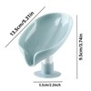Leaf Shaped Drain Soap Dish Holder, 6pcs/set Self Draining Soap