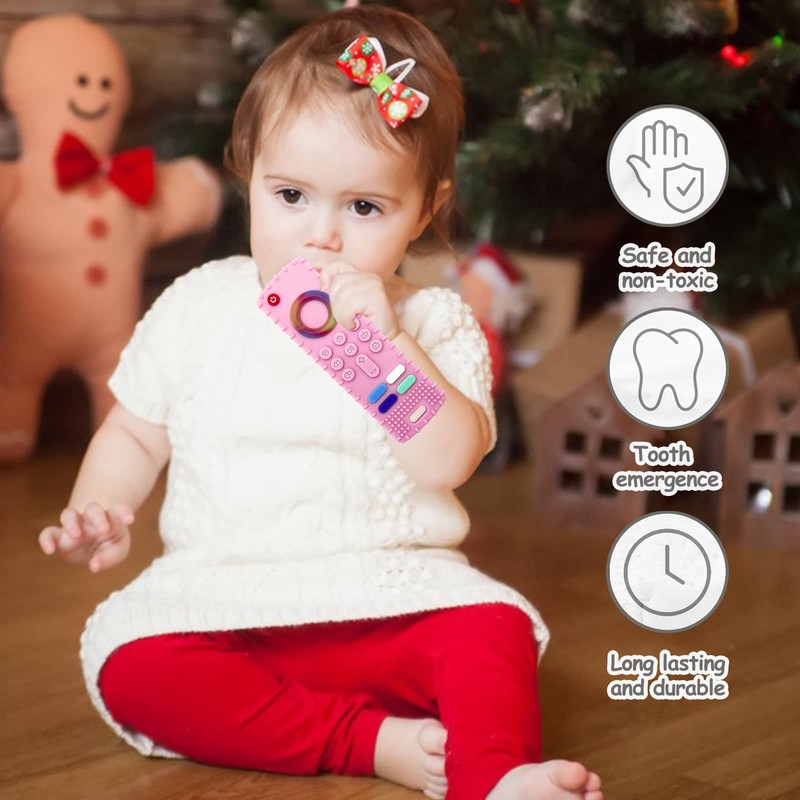 YAPROMO Baby Teething Toys,Reomte Teether Toys, Silicone Chew Toy for