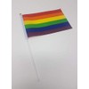 Mini Handheld Flags with Waving Sticks [Rainbow, Pack of 1]
