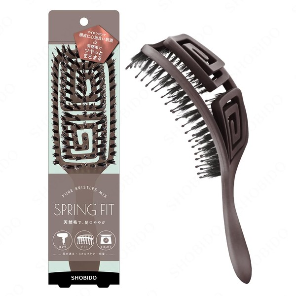 Shobido SPV71501 Spring Fit Brush, Natural Hair Mix, Hair Care,