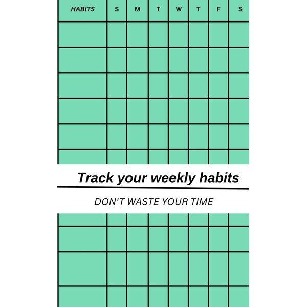 Weekly habit tracker: Weekly habit tracker two weeks in one