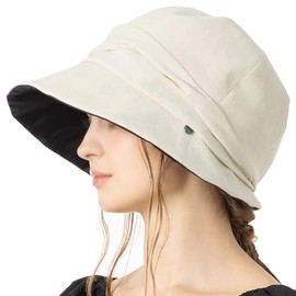 LOUN Sea Women's Hat, Large Size, Wide Brim, Cooling Sensation, Amy UV Casket, Full Light Blocking, UV Protection, Spring and Summer, UV Protection, Includes Chin Strap, Quinari